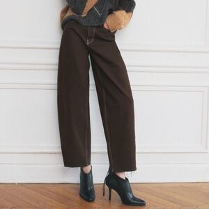 ZW CHOCOLATE BROWN BALLOON JEANS